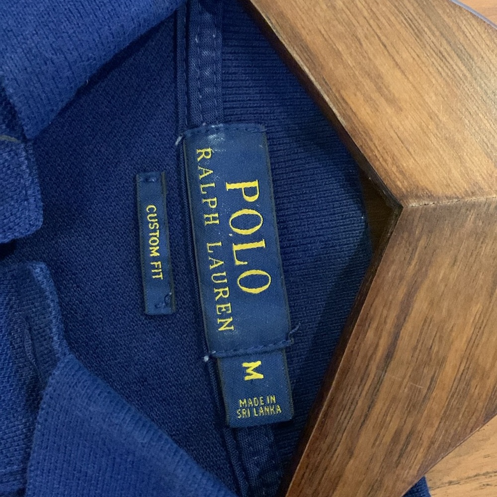 Used Rare Polo by Ralph Lauren Men's Blue Polo with Red Logo - Picture 7 of 9